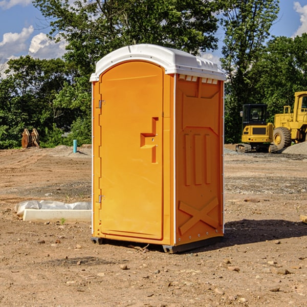 can i customize the exterior of the porta potties with my event logo or branding in Pine Island